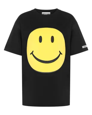 Moschino スマイル コットン Tシャツ ブラック - サムネイル1