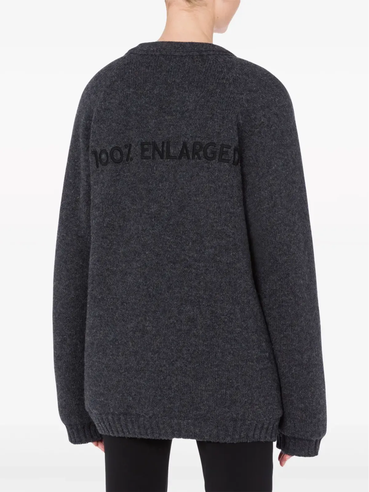 Moschino バージンウール Vネック カーディガン - グレー - 画像3