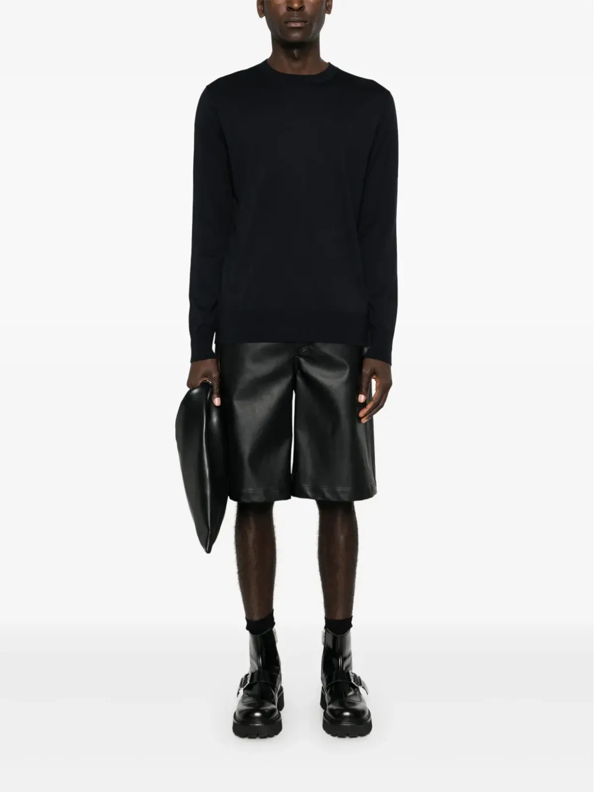 Givenchy クルーネック細編みニットセーター - 画像2