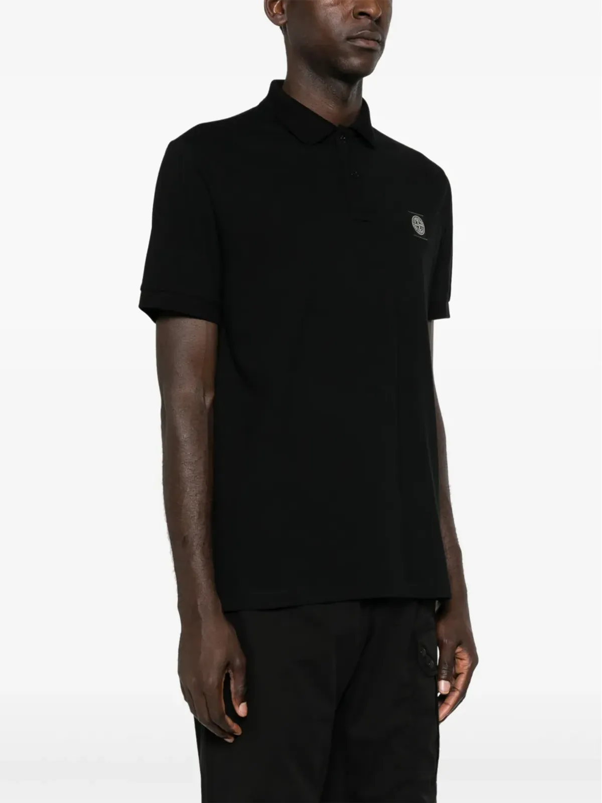 Stone Island コンパスパッチ ピケ ポロシャツ - 画像3