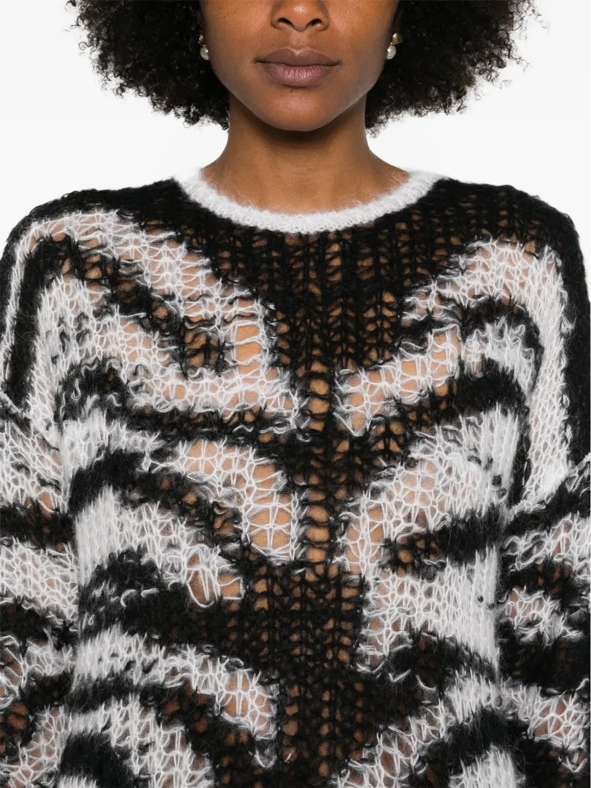 Stella McCartney タイガー柄 オープンニット セーター - 画像5