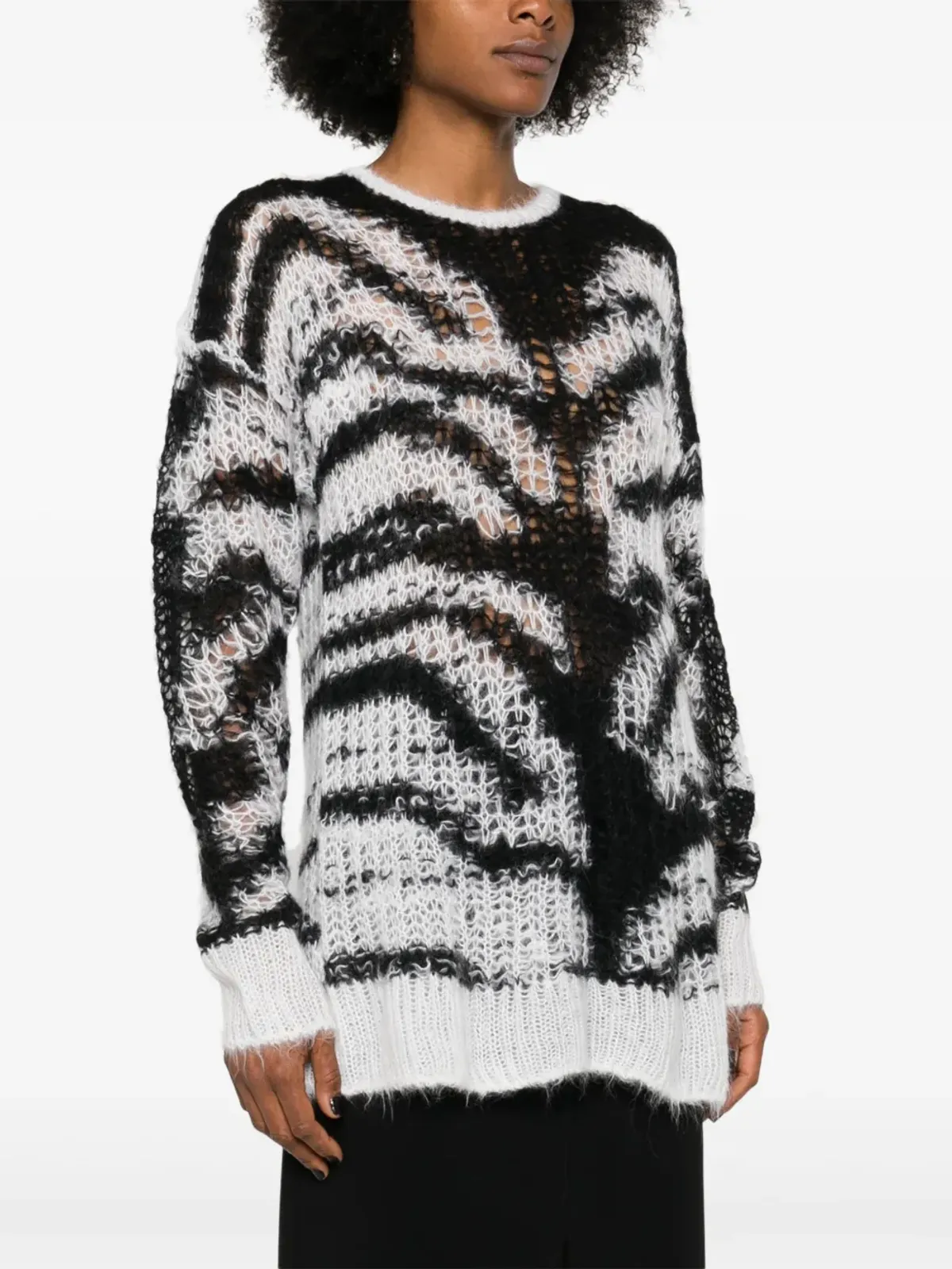 Stella McCartney タイガー柄 オープンニット セーター - 画像3