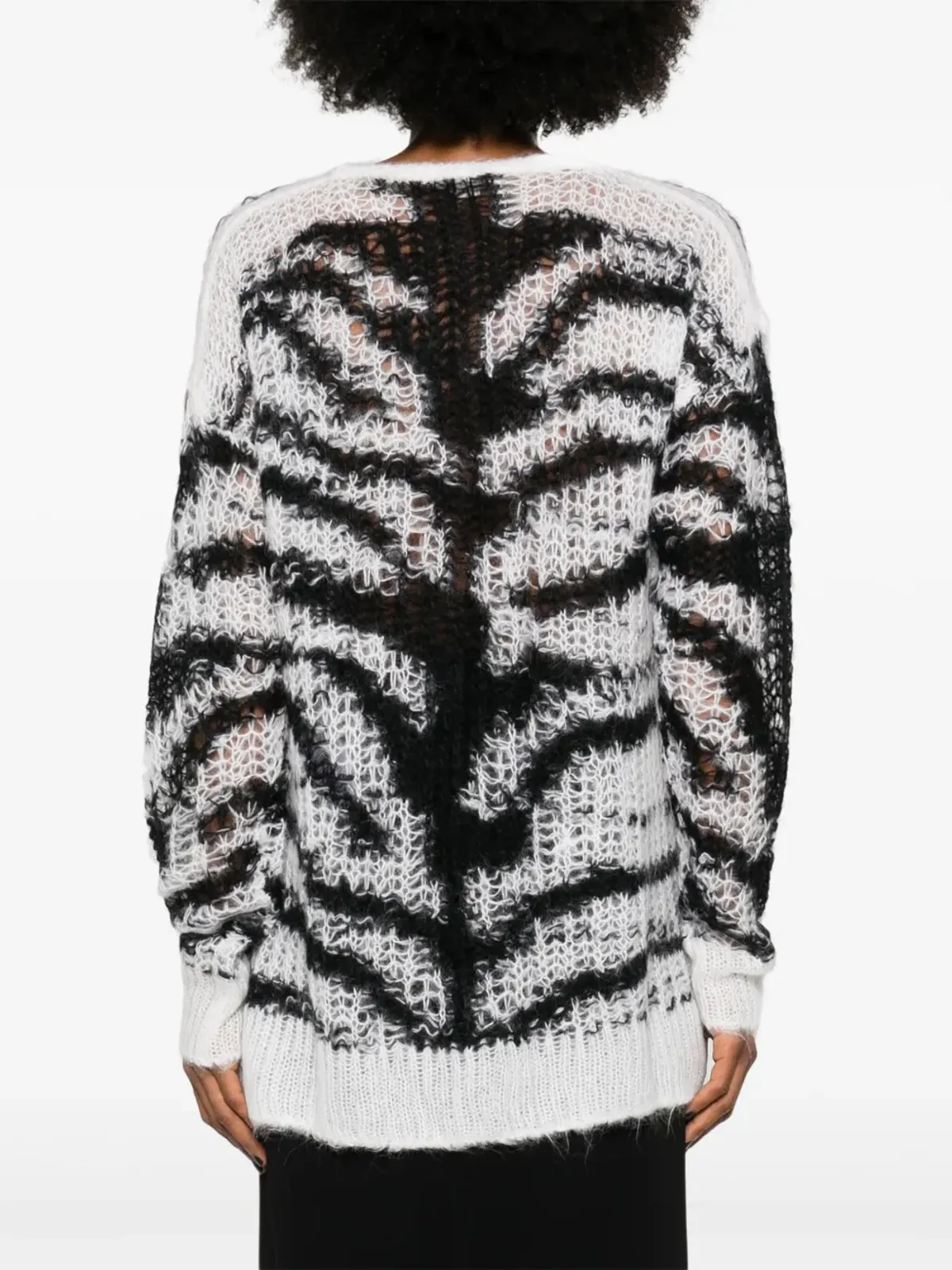 Stella McCartney タイガー柄 オープンニット セーター - 画像4
