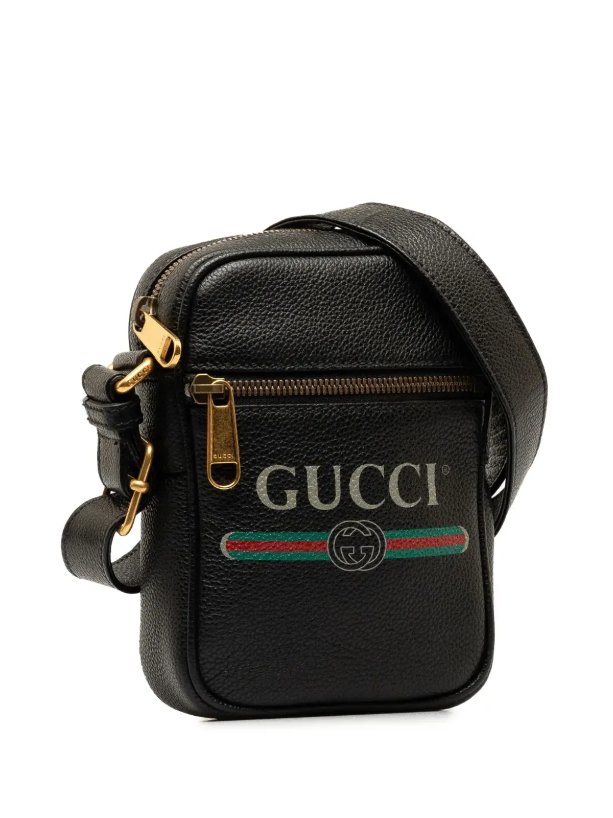Gucci ビンテージ ロゴ クロスボディバッグ ブラック - 画像3