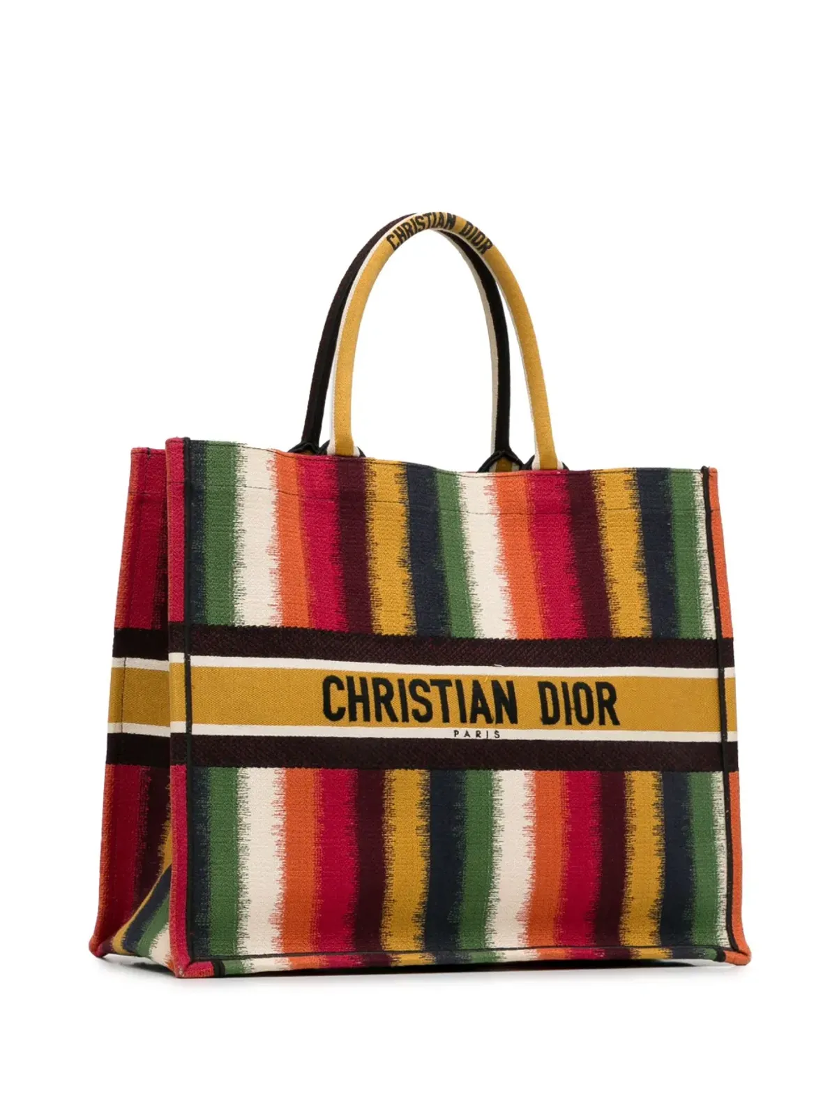 Christian Dior ビンテージ 2020年 大型ストライプ ブックトートバッグ - イエロー - 画像3