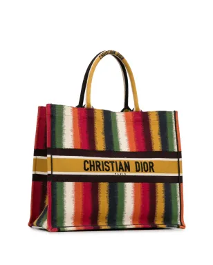 Christian Dior ビンテージ 2020年 大型ストライプ ブックトートバッグ - イエロー - サムネイル3