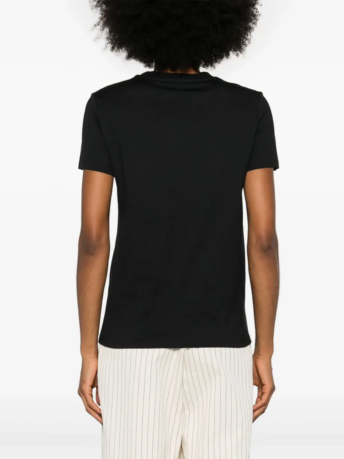 Max Mara ロゴ刺繍入り コットンTシャツ - 画像4