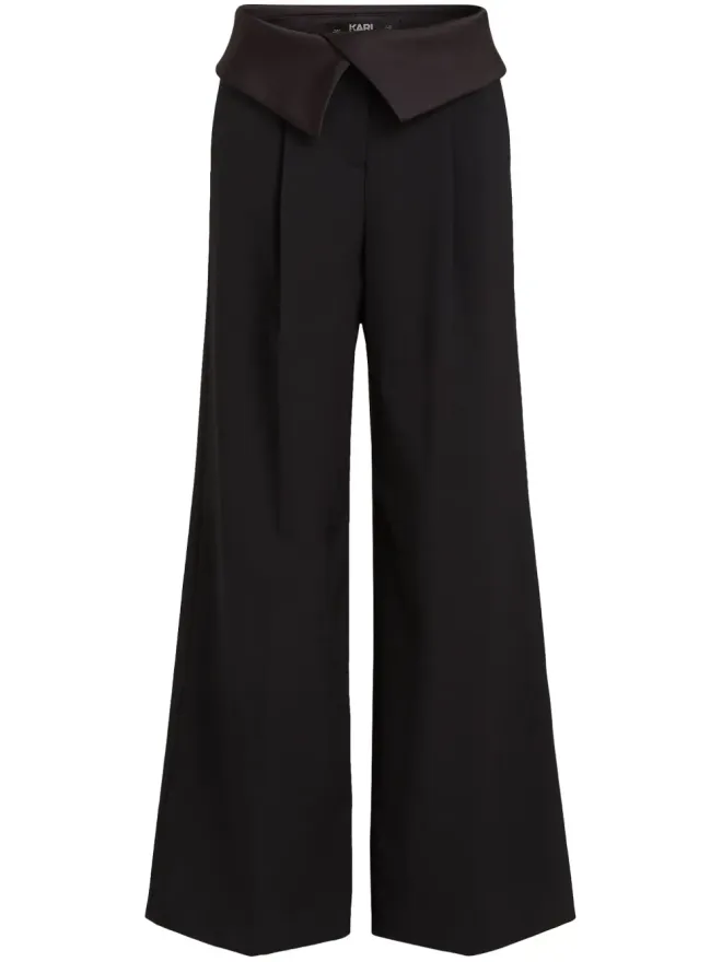 Karl Lagerfeld Karl Lagerfeld KL Studio テーラード・ワイドレッグパンツ - ブラックの商品画像