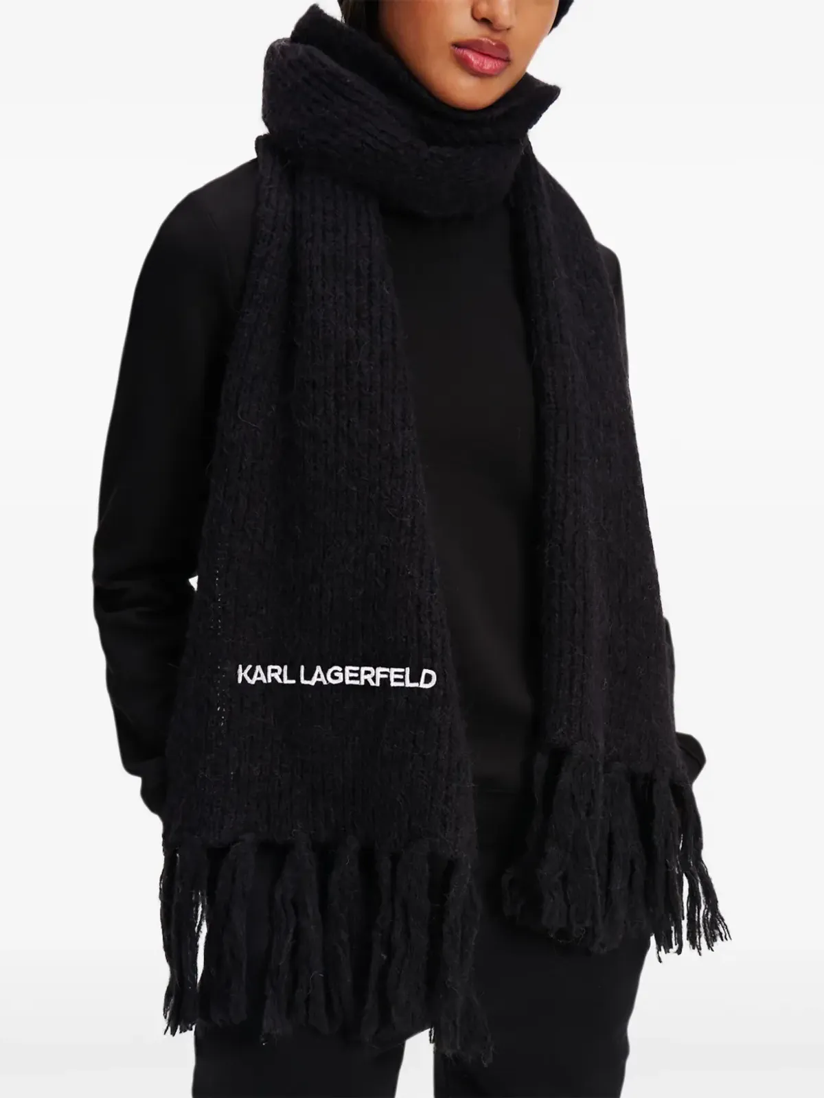 Karl Lagerfeld エッセンシャルニットスカーフ - 画像5