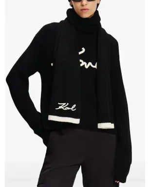 Karl Lagerfeld シグネチャー ニットスカーフ - サムネイル5