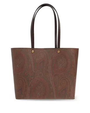 ETRO ペイズリー柄ジャカード ショッパー トートバッグ - ブラウン - サムネイル1