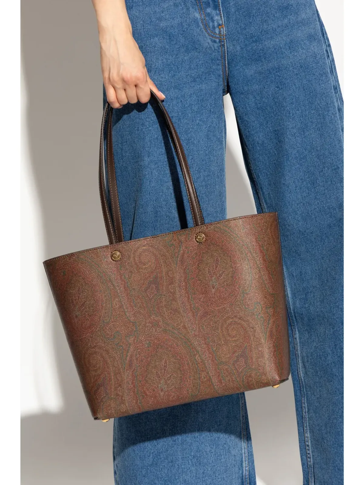 ETRO ペイズリー柄ジャカード ショッパー トートバッグ - ブラウン - 画像2