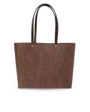 ETRO ペイズリー柄ジャカード ショッパー トートバッグ - ブラウン - サムネイル3