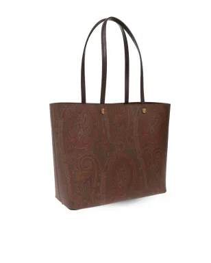 ETRO ペイズリー柄ジャカード ショッパー トートバッグ - ブラウン - サムネイル4