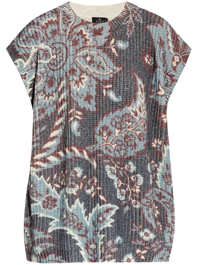 ETRO ETRO ペイズリー柄ウールトップ - グレーの商品画像