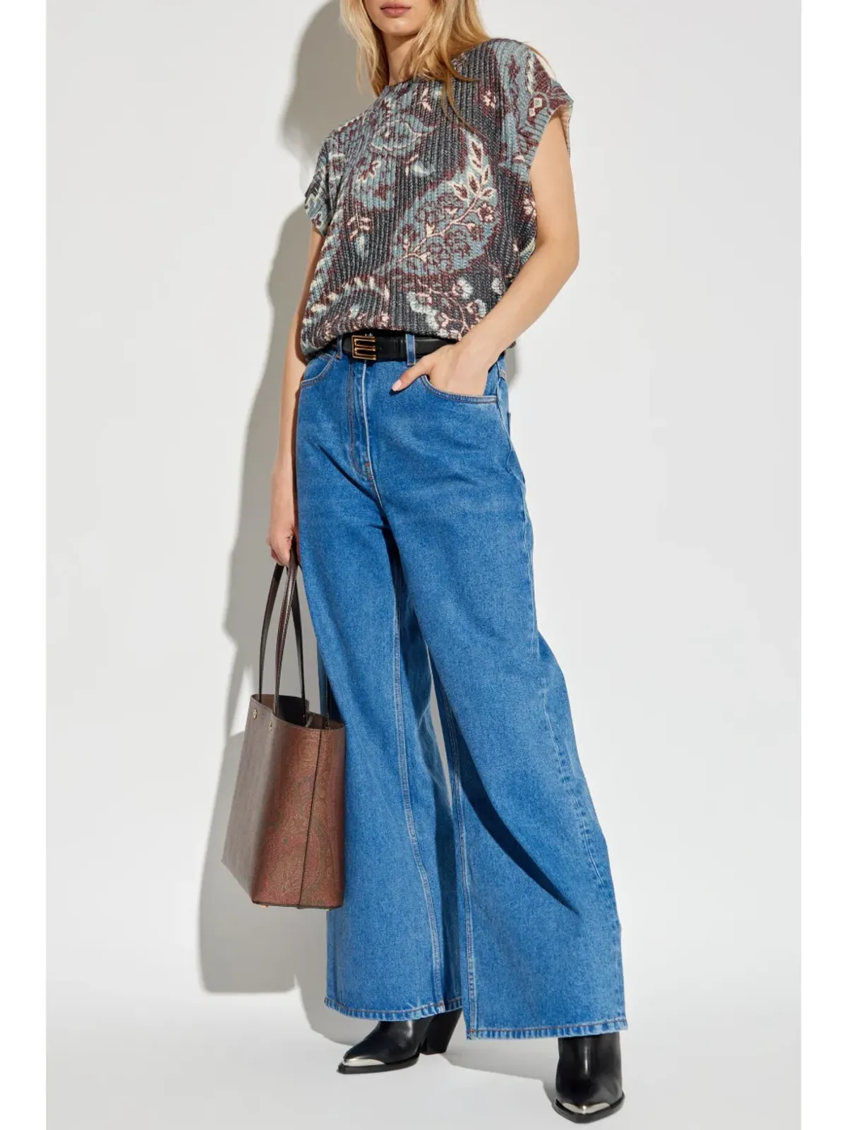 ETRO ペイズリー柄ウールトップ - グレー - 画像2