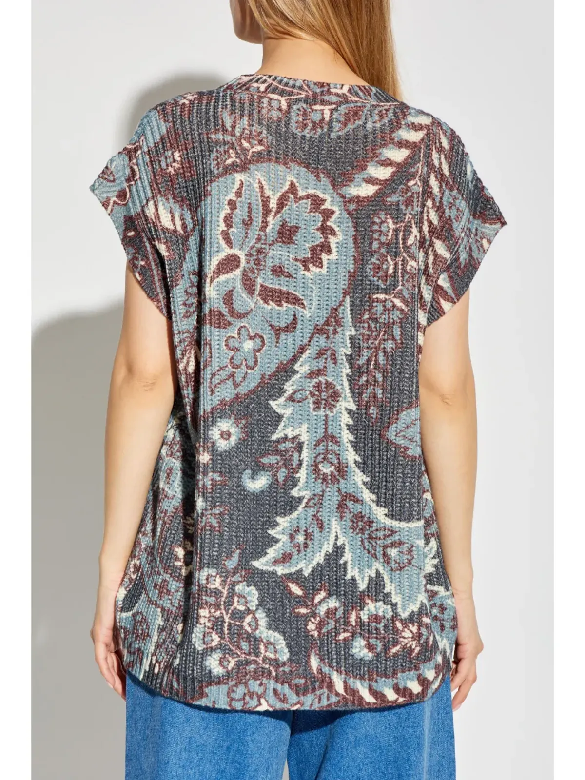 ETRO ペイズリー柄ウールトップ - グレー - 画像4