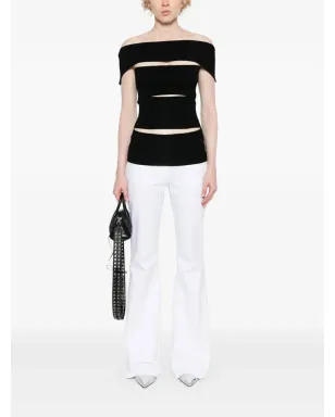 Givenchy 切りっぱなしディテールのローライズフレアジーンズ - ホワイト - サムネイル2