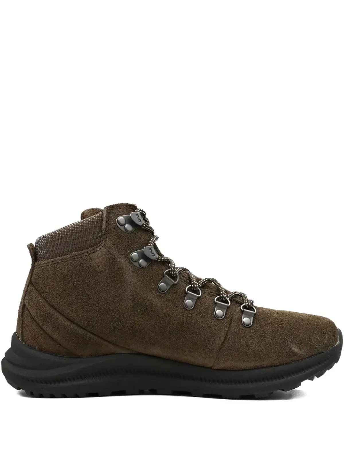 Merrell スエード レースアップ ハイカット トレーナー グリーン - 画像1