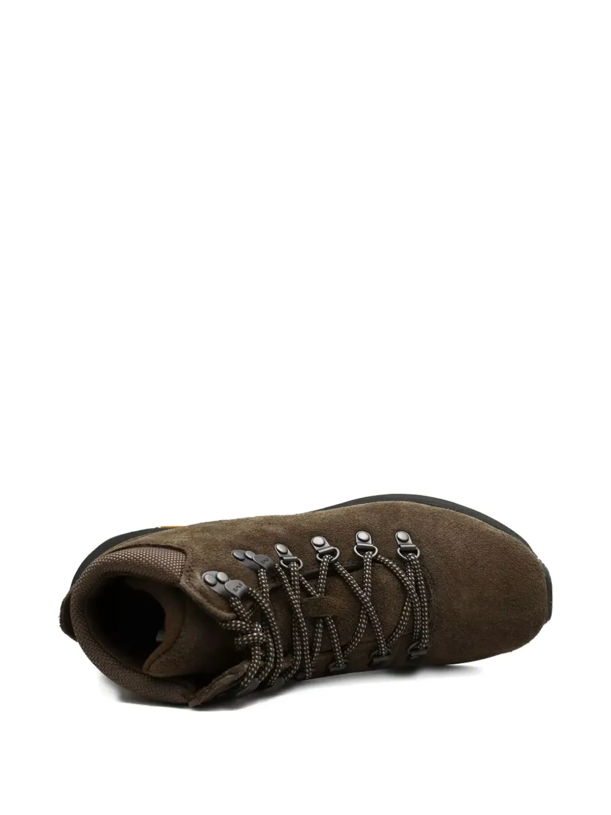 Merrell スエード レースアップ ハイカット トレーナー グリーン - 画像4