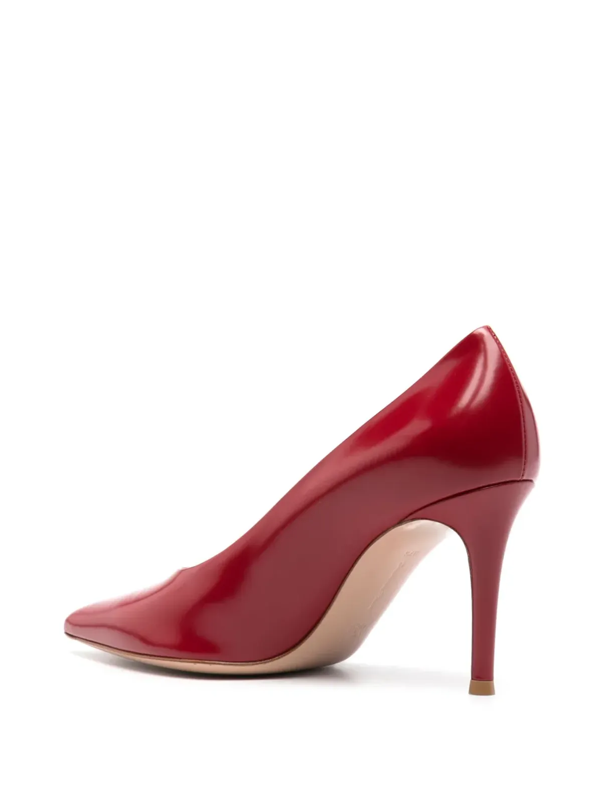 Gianvito Rossi 85mmレザーパンプス レッド - 画像3