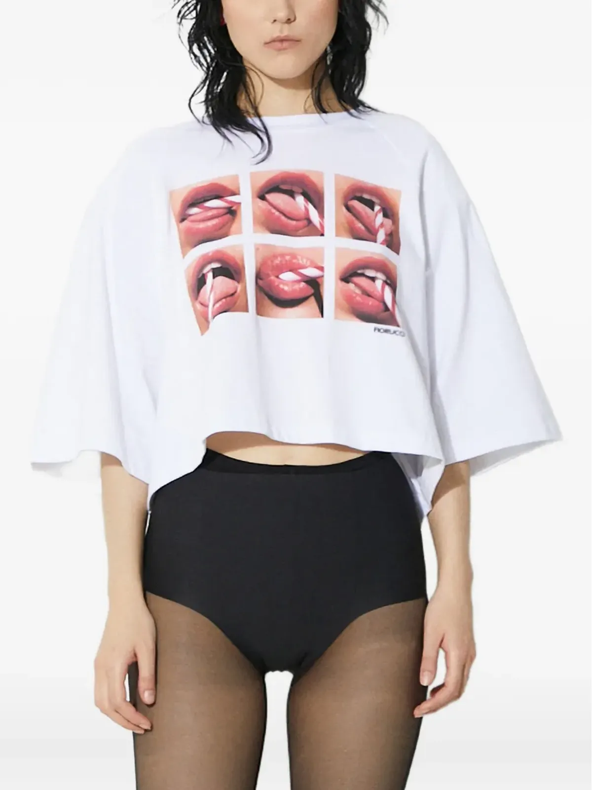 Fiorucci 口元グラフィックTシャツ - 画像1