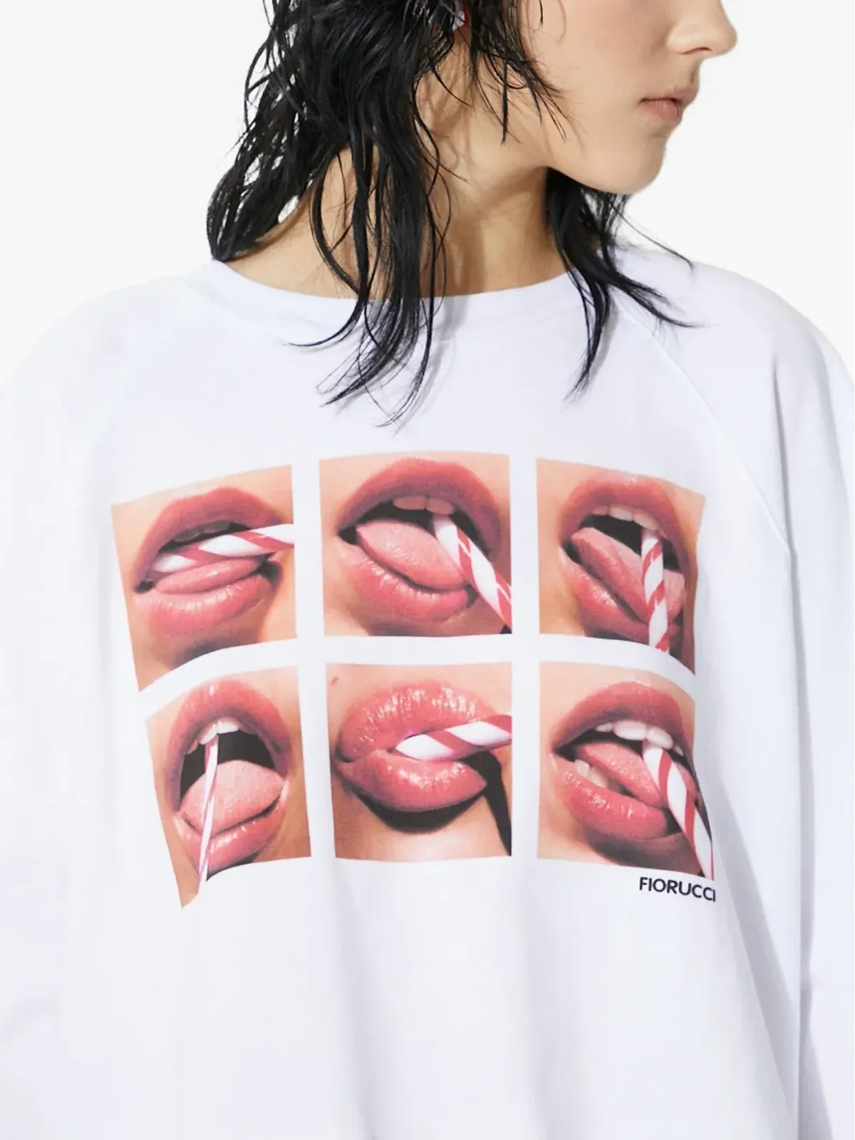 Fiorucci 口元グラフィックTシャツ - 画像5