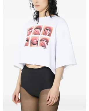 Fiorucci 口元グラフィックTシャツ - サムネイル3