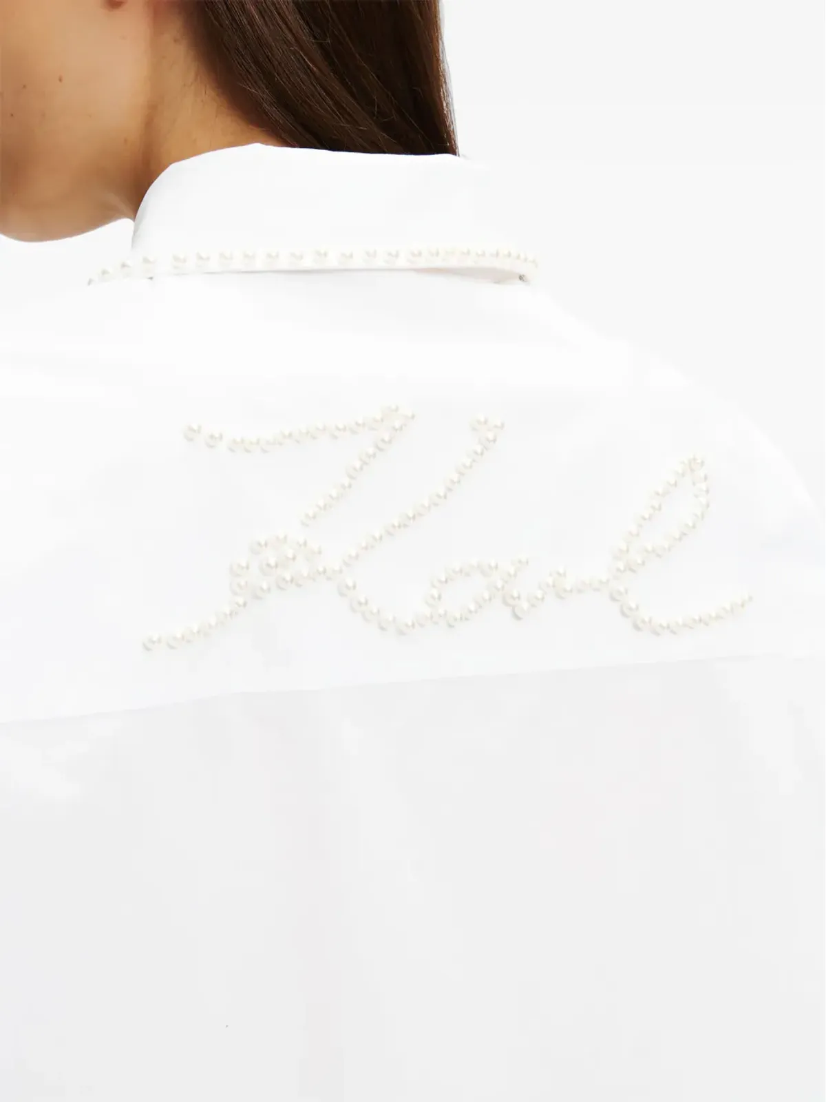 Karl Lagerfeld パール装飾のシャツ - 画像5