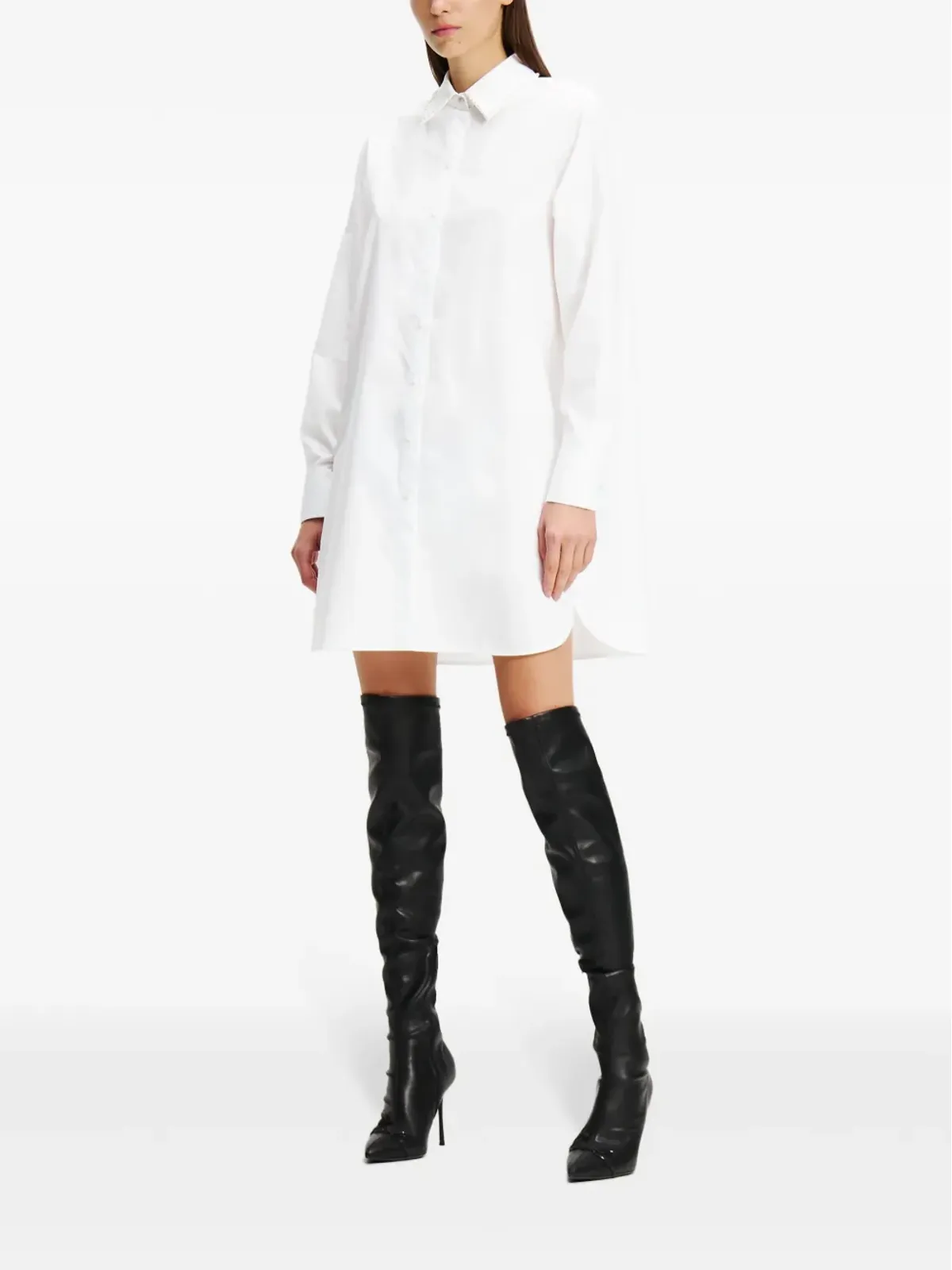 Karl Lagerfeld パール装飾のシャツ - 画像3