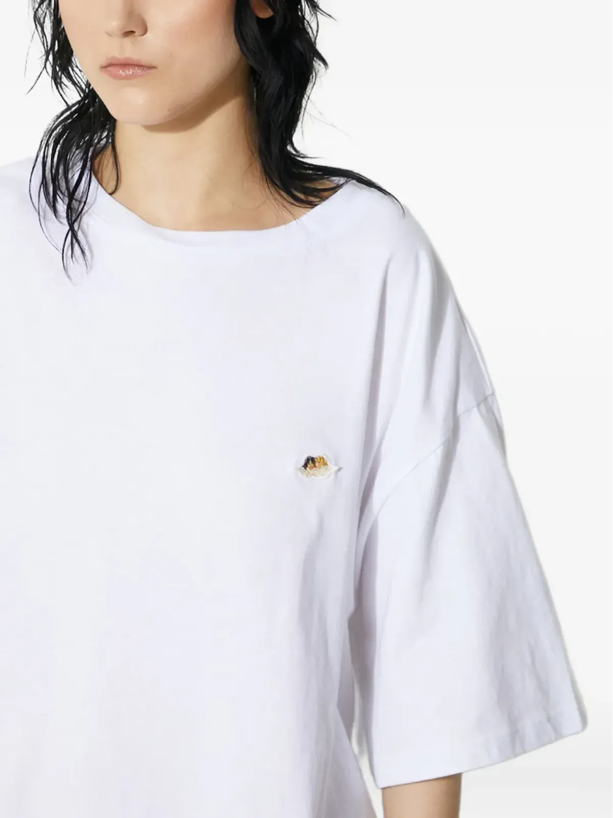 Fiorucci 刺繍入り半袖Tシャツ - White - 画像5
