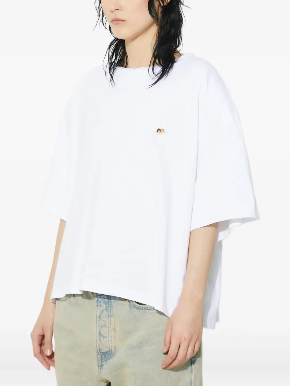 Fiorucci 刺繍入り半袖Tシャツ - White - 画像3