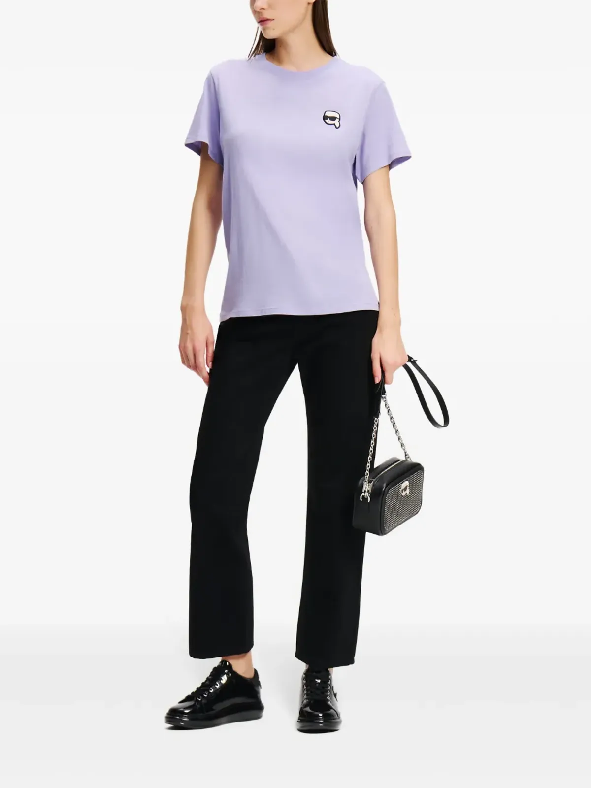 Karl Lagerfeld Ikon Tシャツ - パープル - 画像2