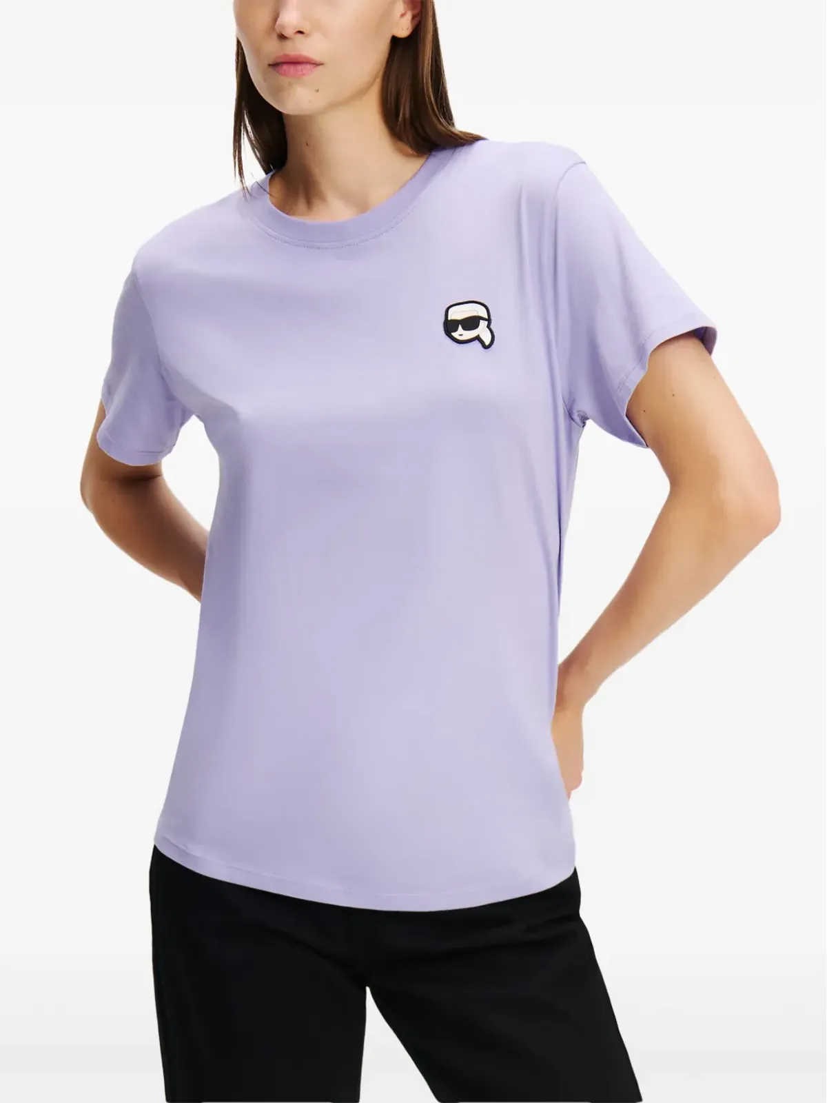 Karl Lagerfeld Ikon Tシャツ - パープル - 画像3