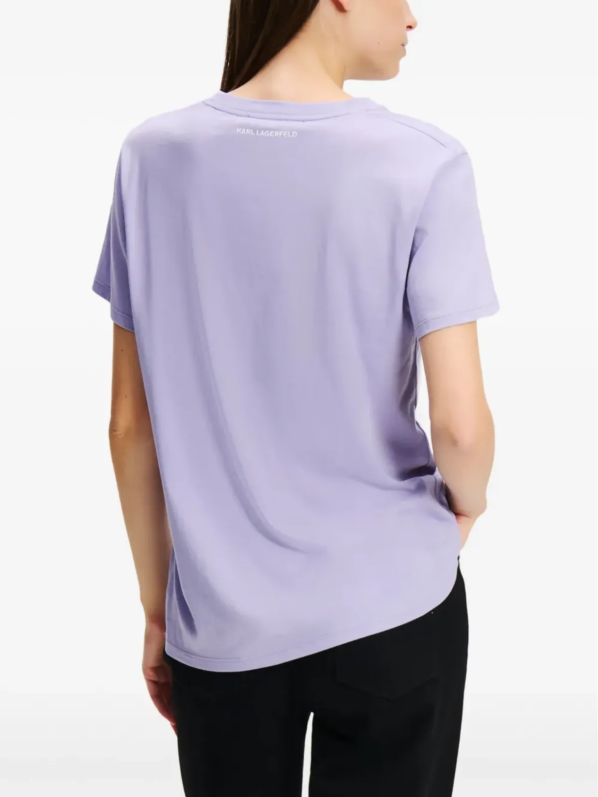 Karl Lagerfeld Ikon Tシャツ - パープル - 画像4