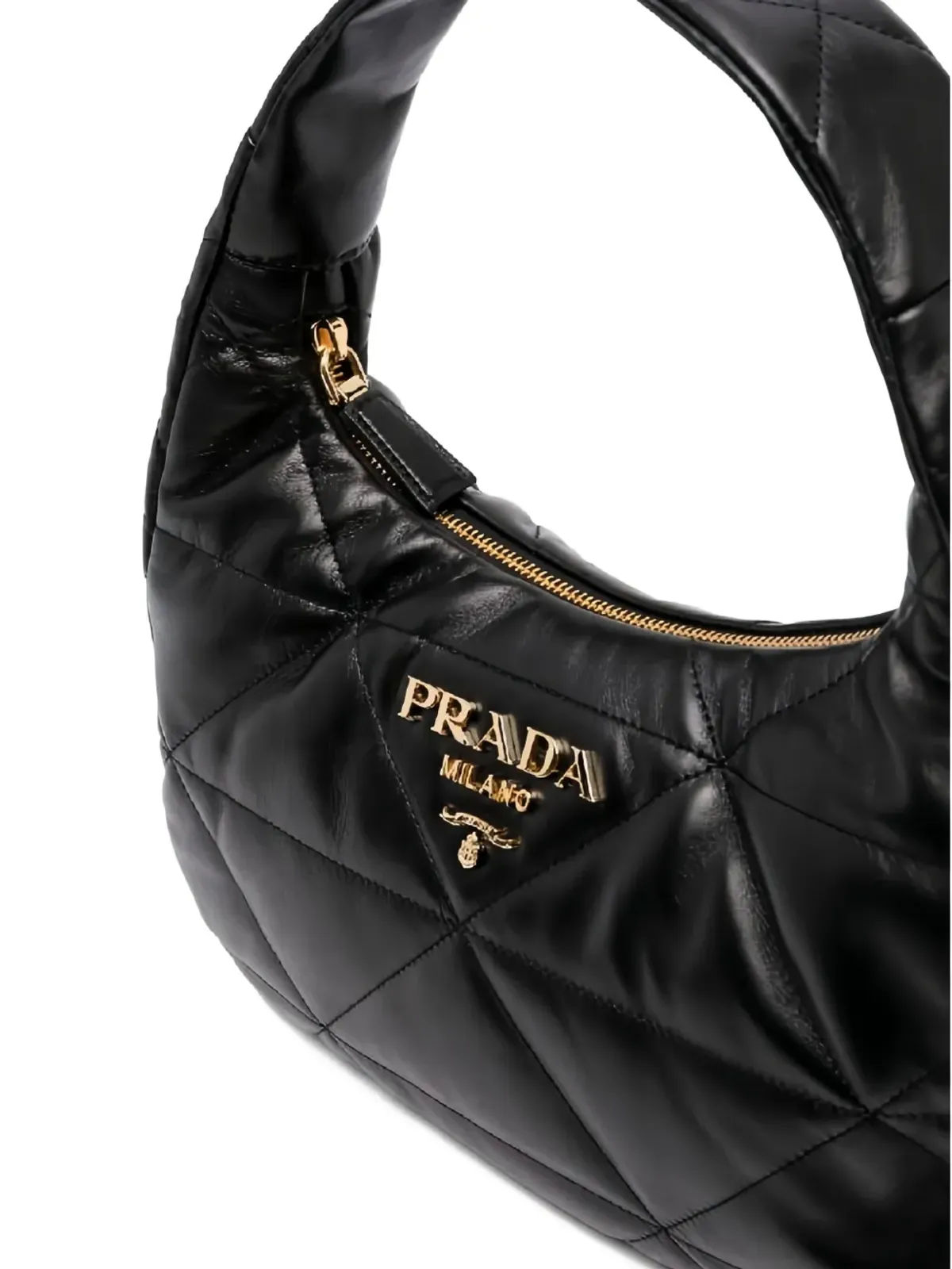 Prada Spectrum キルテッドレザー トートバッグ ブラック - 画像2