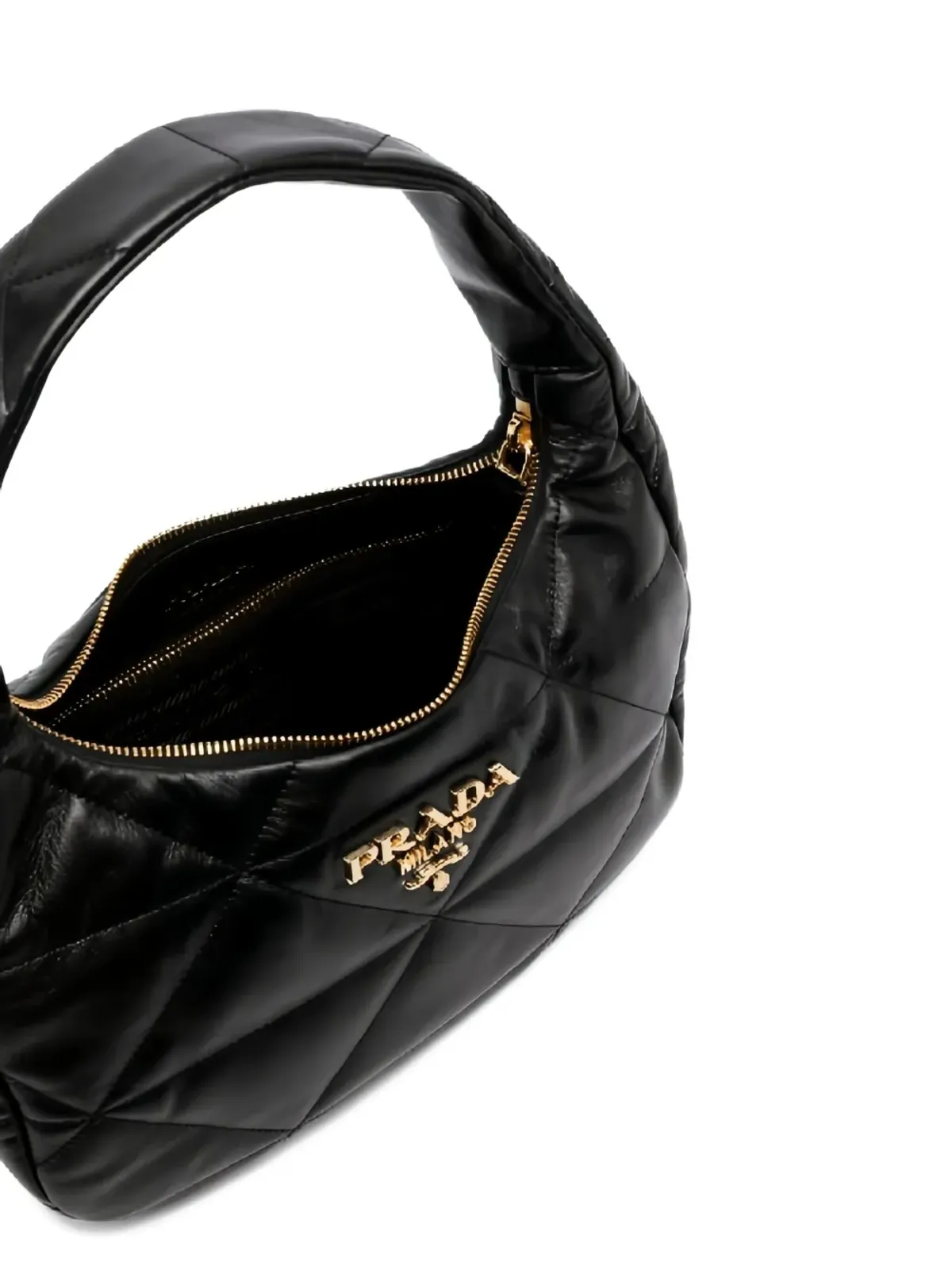 Prada Spectrum キルテッドレザー トートバッグ ブラック - 画像3