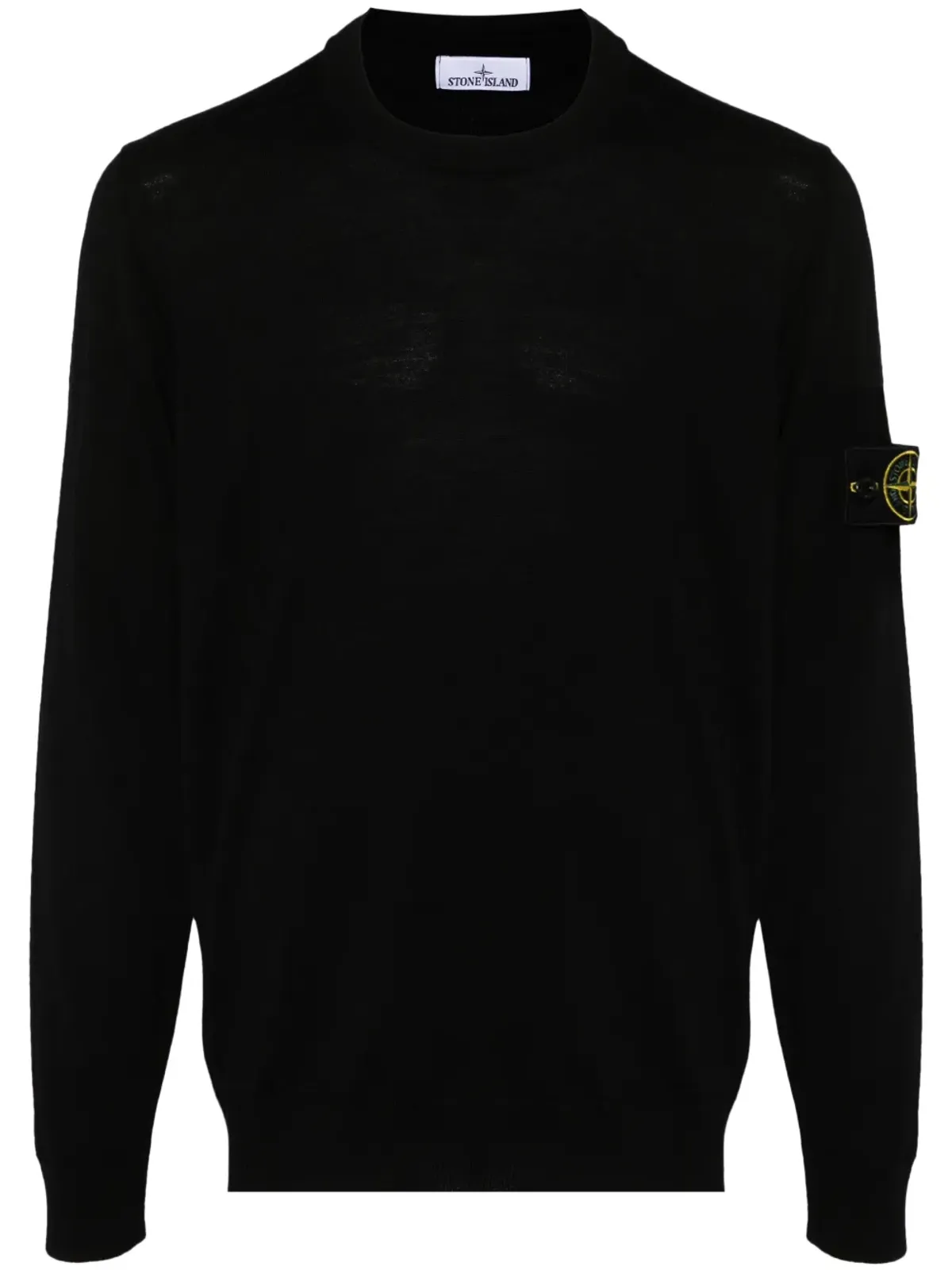 ビンテージ Stone Island ロゴパッチ リブ編みセーター - 画像1