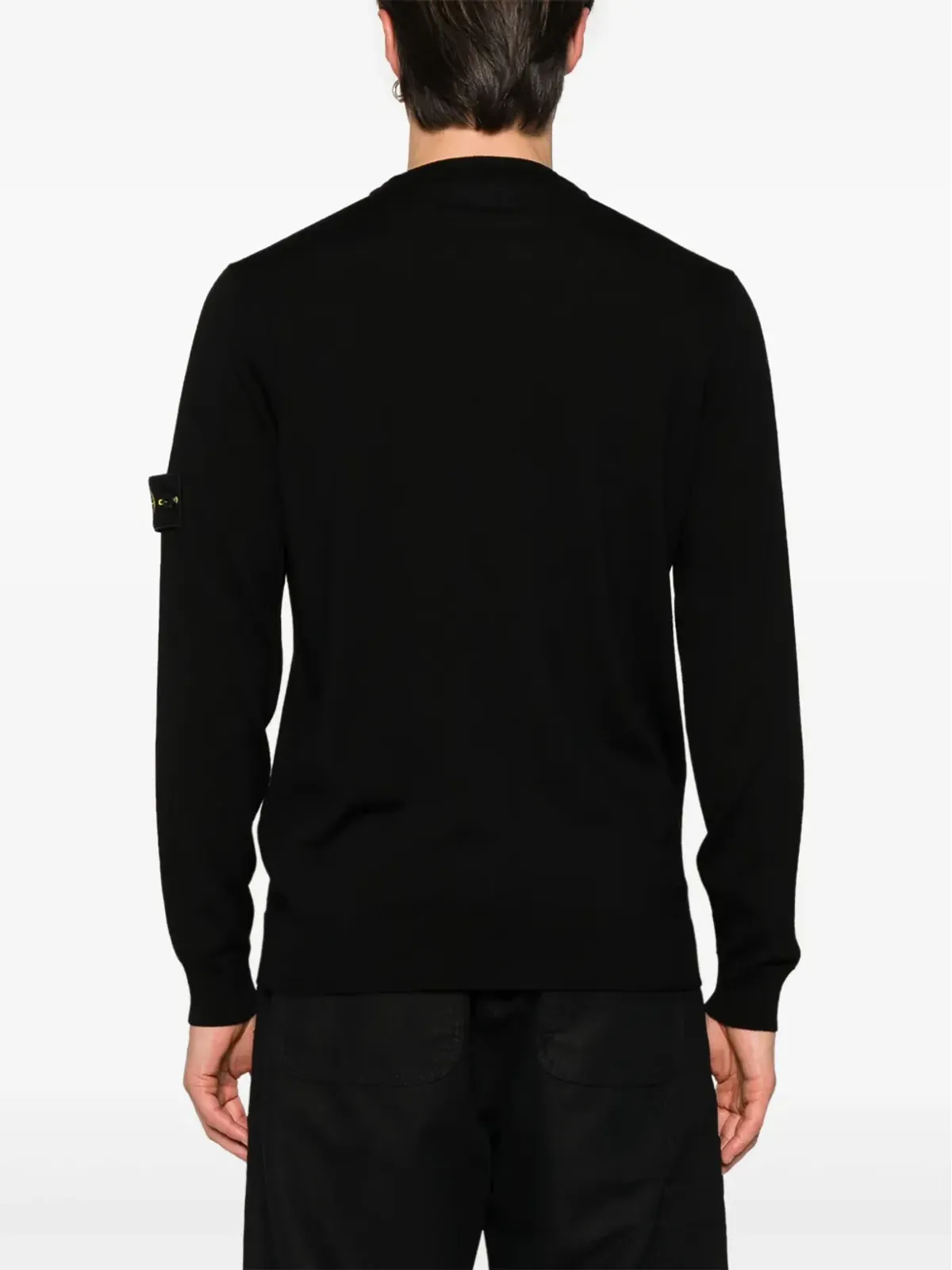 ビンテージ Stone Island ロゴパッチ リブ編みセーター - 画像4