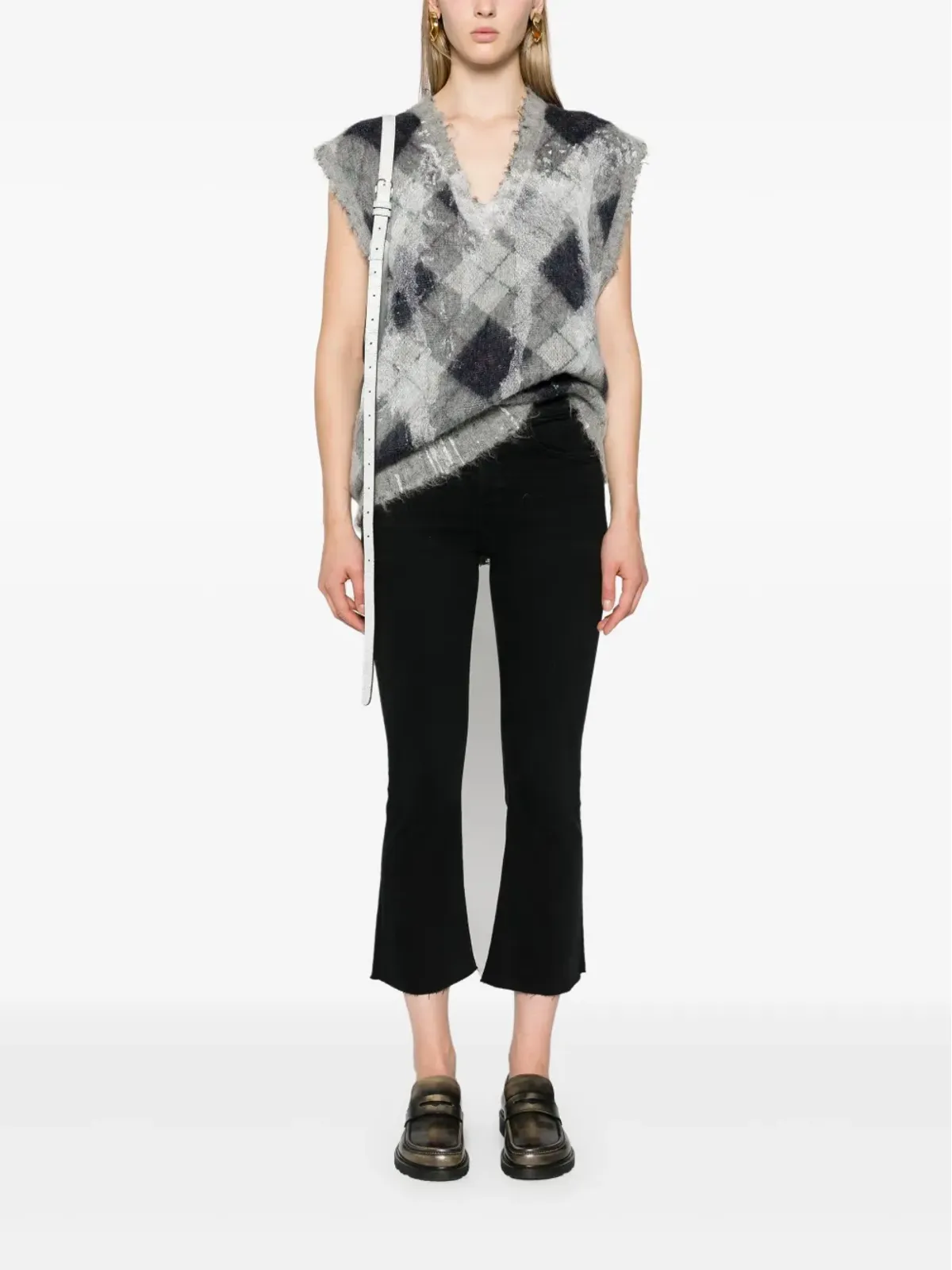 FRAME Le Crop Mini Boot Raw Fray ジーンズ - 画像2
