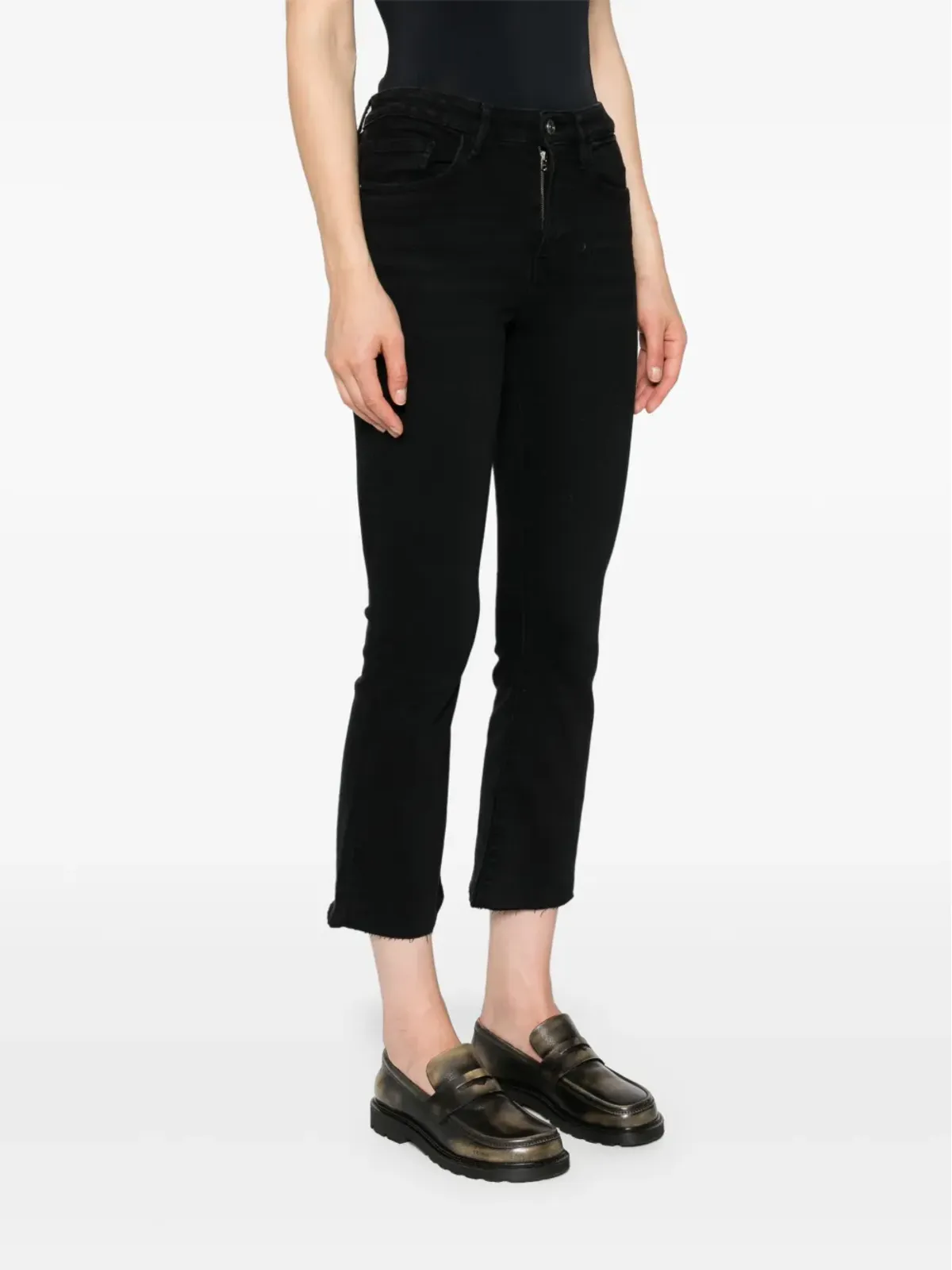 FRAME Le Crop Mini Boot Raw Fray ジーンズ - 画像3