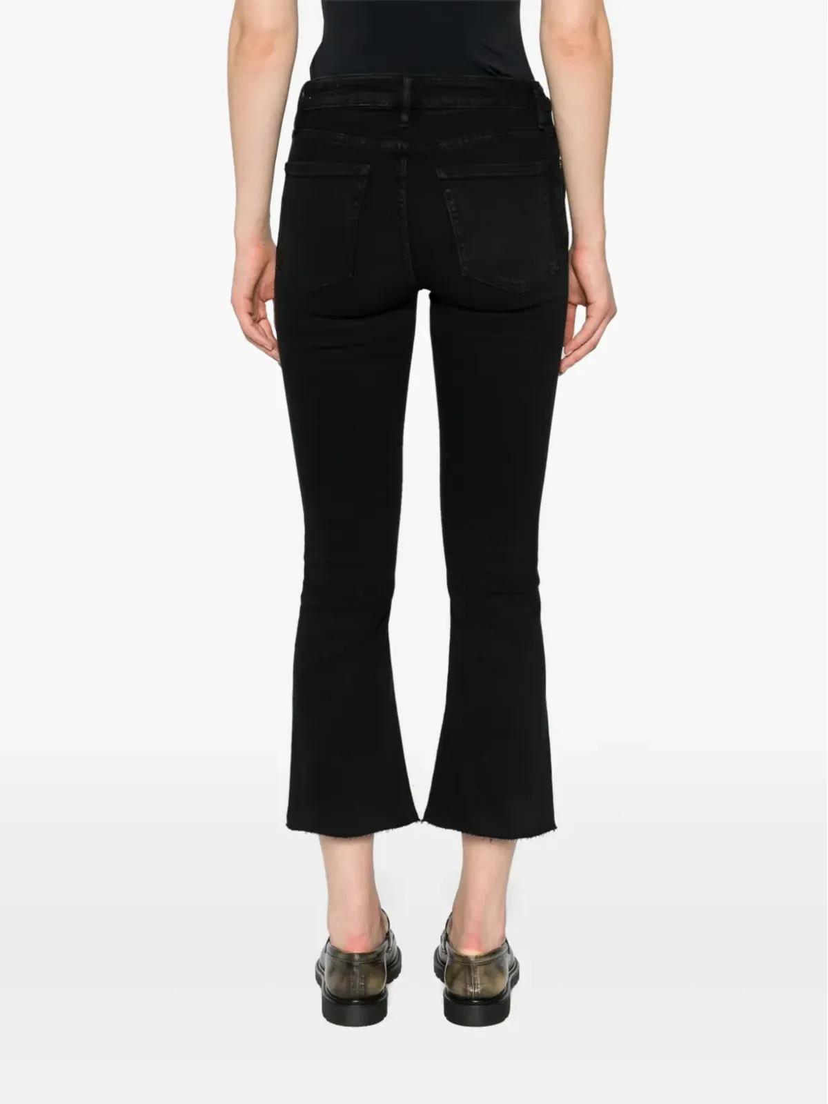 FRAME Le Crop Mini Boot Raw Fray ジーンズ - 画像4