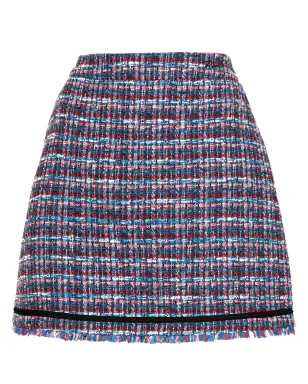 Karl Lagerfeld bouclé ミニスカート - ブルー - サムネイル1
