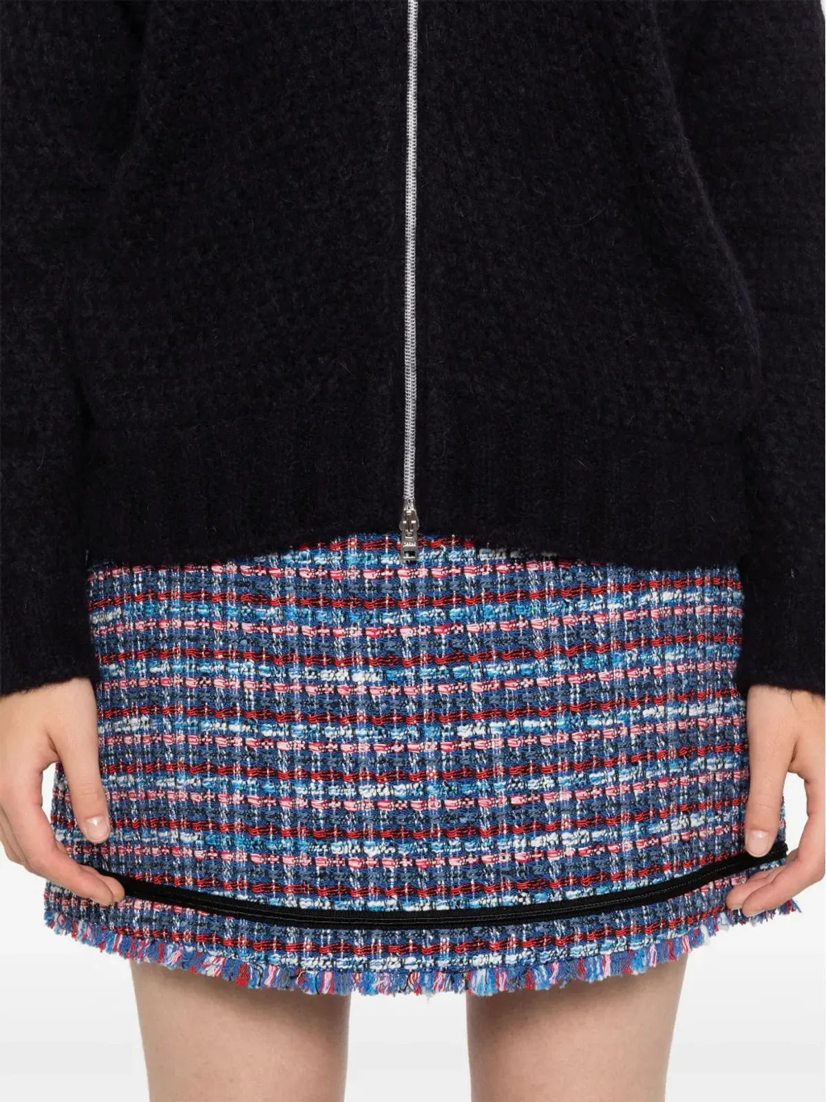 Karl Lagerfeld bouclé ミニスカート - ブルー - 画像5