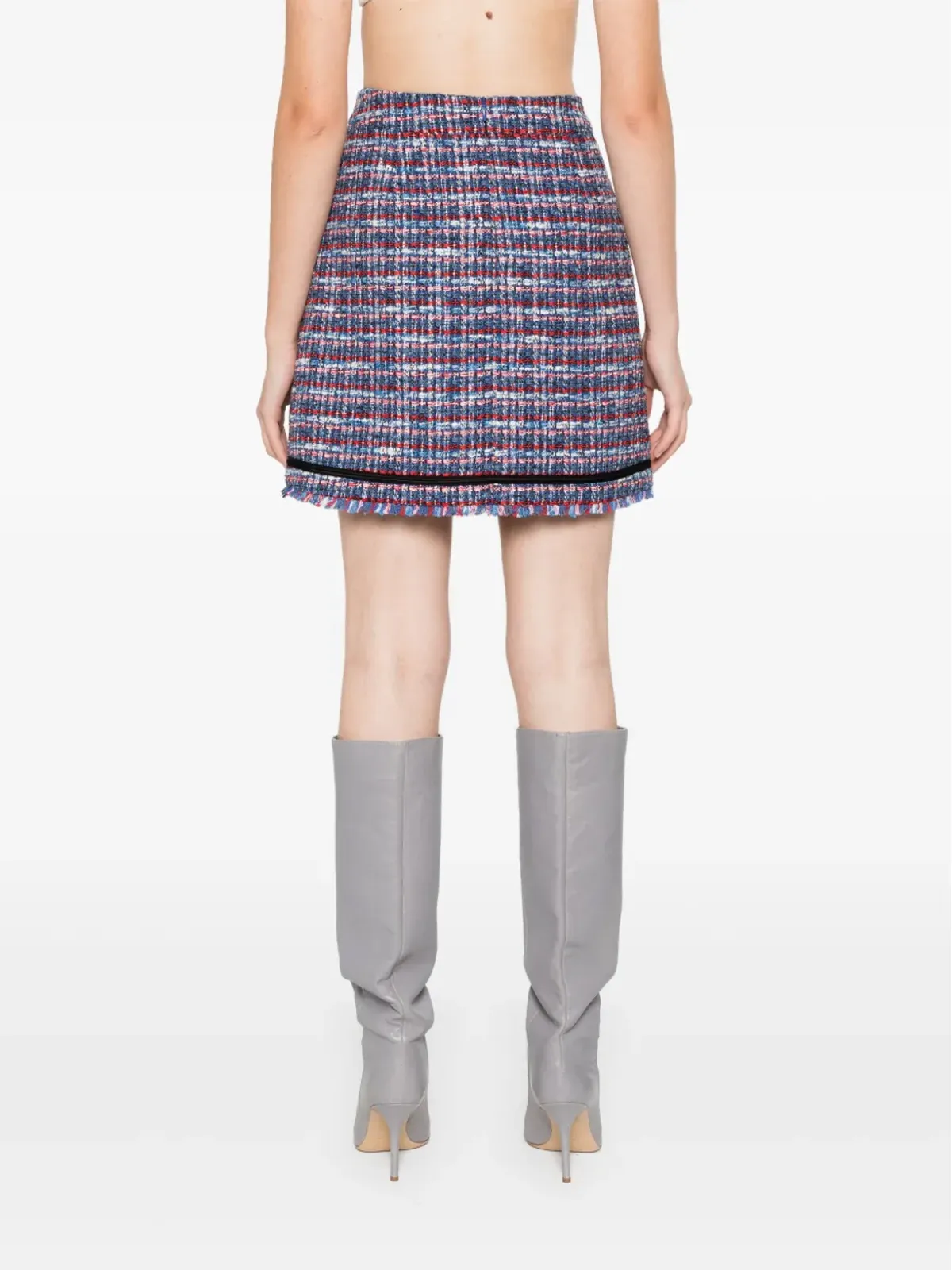 Karl Lagerfeld bouclé ミニスカート - ブルー - 画像4