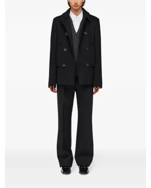 Ferragamo ヴァージンウール混紡ピーコート - ブラック - サムネイル2