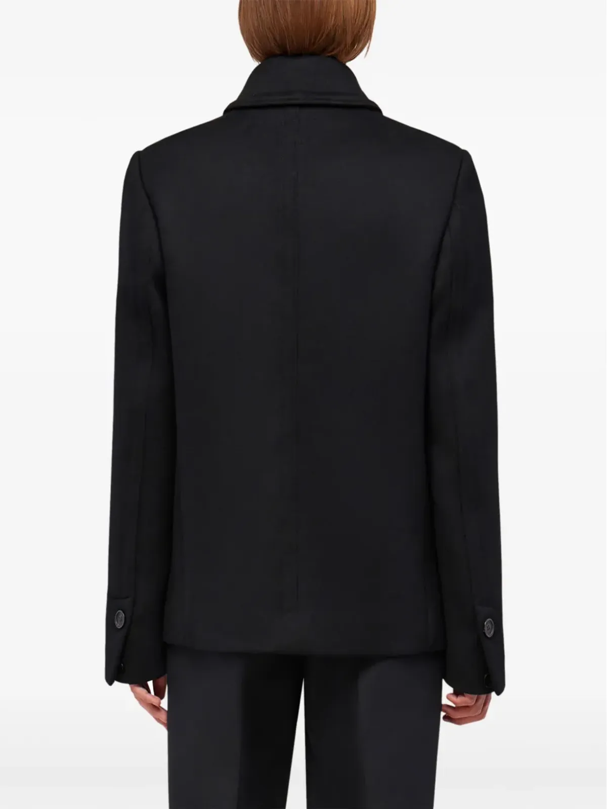 Ferragamo ヴァージンウール混紡ピーコート - ブラック - 画像4