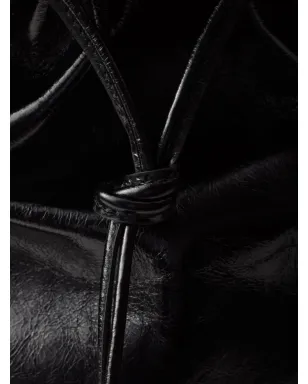Prada ボニー トライアングルロゴ レザー トートバッグ - ブラック - サムネイル4
