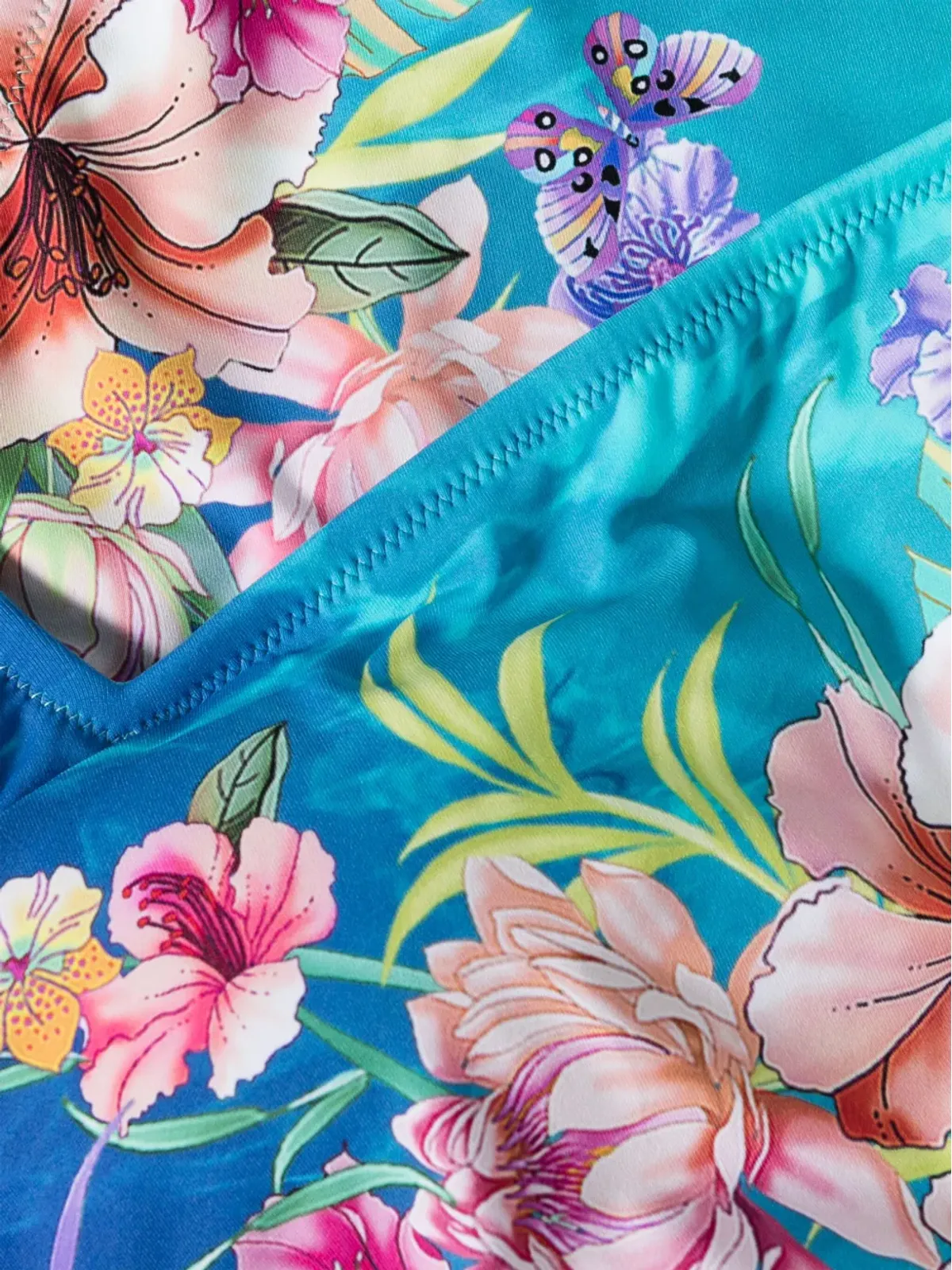 Johnny Was Water Tropic スクエアネック水着 - 画像3