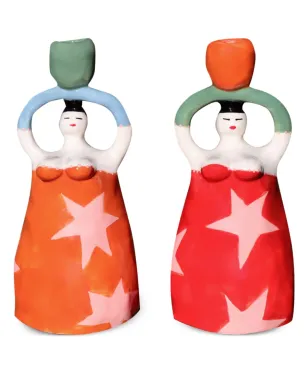 LAETITIA ROUGET x Browns サンドラ・スーパースター 陶器キャンドルホルダー - レッド - サムネイル1